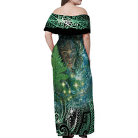 New Zealand Matariki Waiti Family Matching Off Shoulder Maxi Dress and Hawaiian Shirt Waimori and The Origin Of Life LT9 - Polynesian Pride