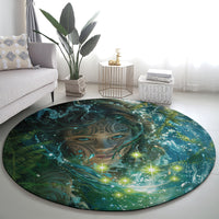 New Zealand Matariki Waiti Round Carpet Waimori and The Origin Of Life LT9 - Polynesian Pride