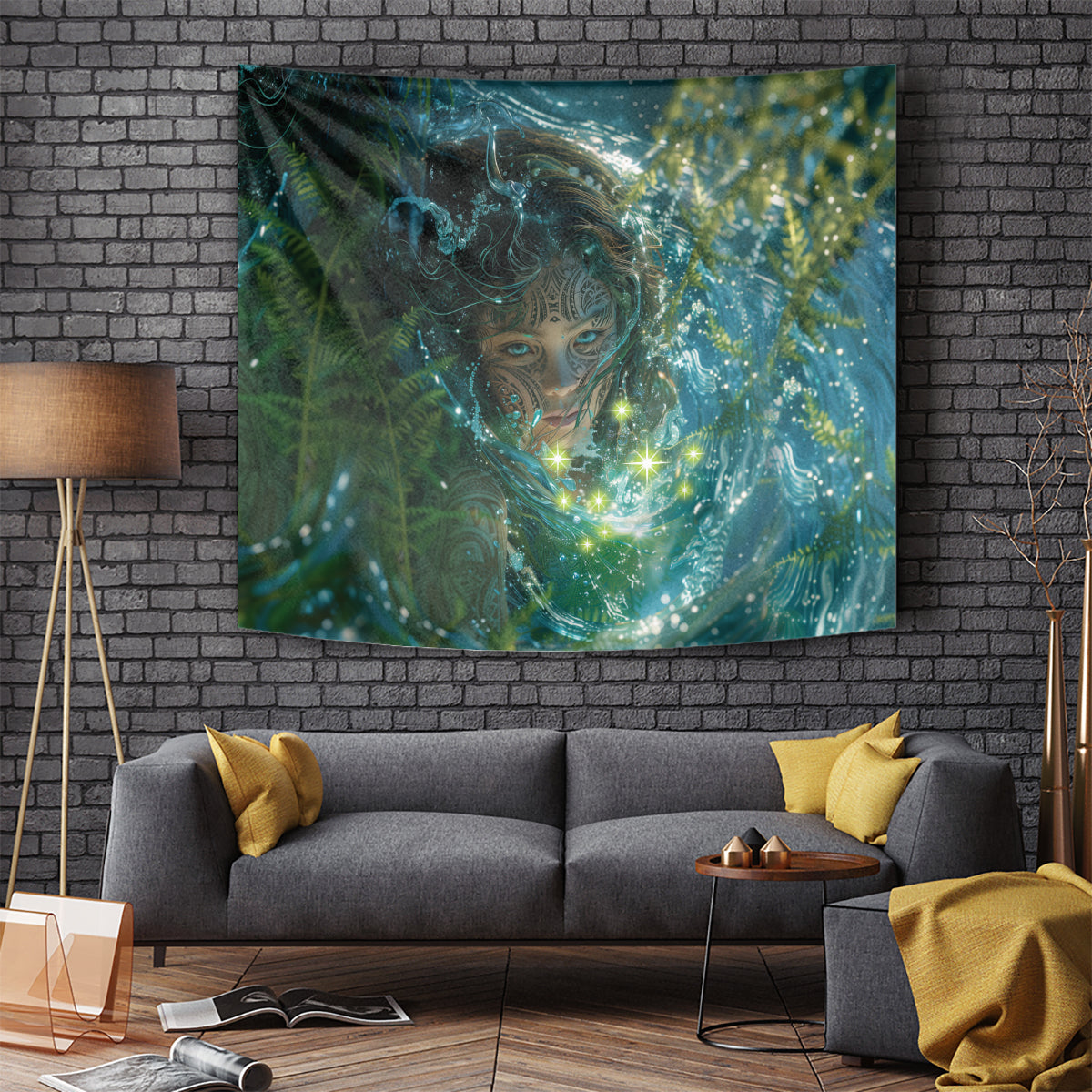 New Zealand Matariki Waiti Tapestry Waimori and The Origin Of Life LT9 - Polynesian Pride