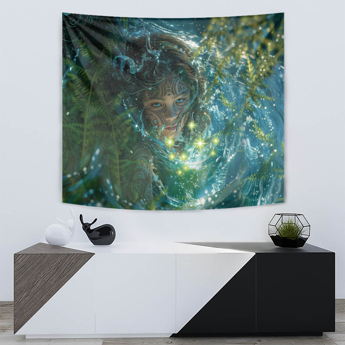 New Zealand Matariki Waiti Tapestry Waimori and The Origin Of Life LT9 - Polynesian Pride
