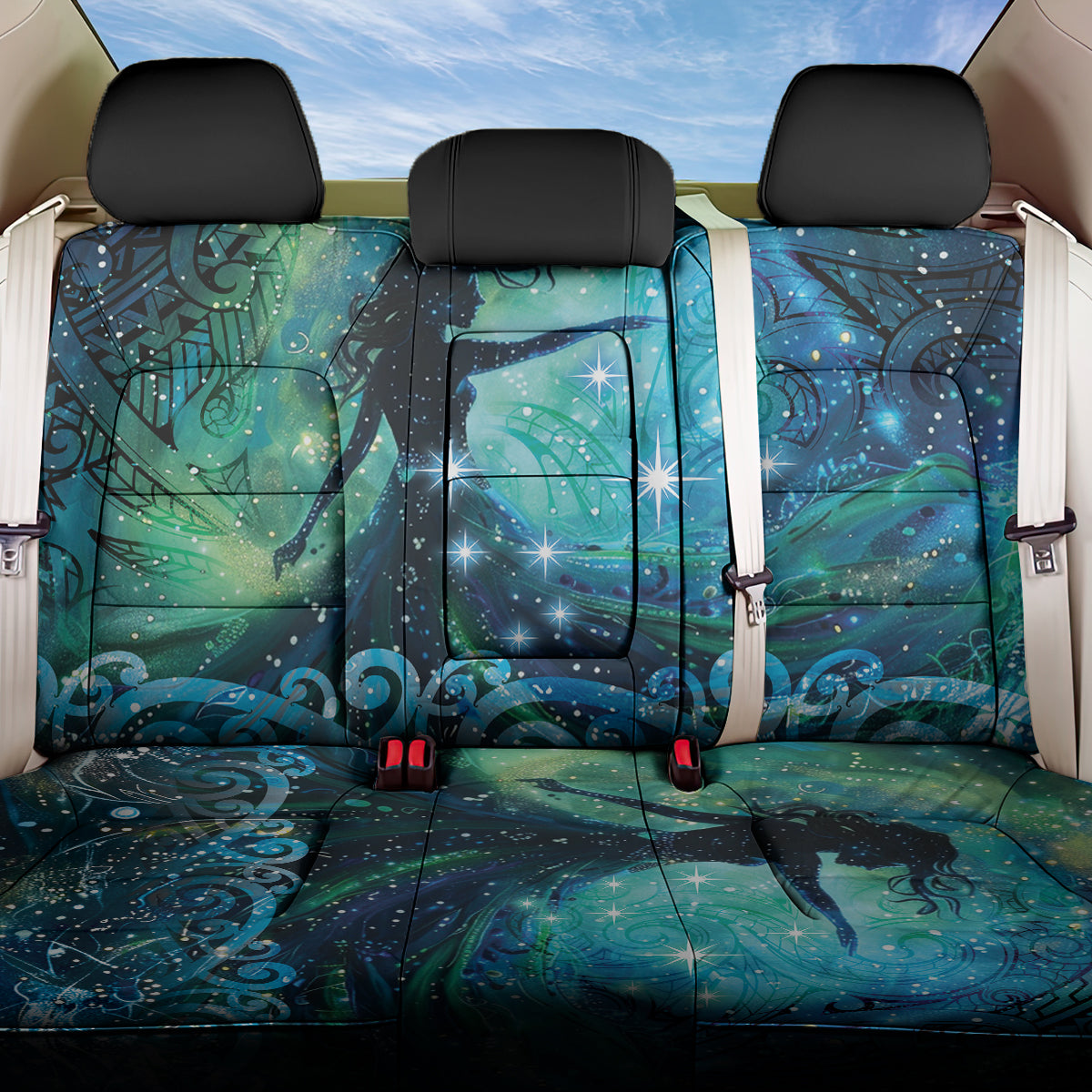 New Zealand Matariki Hiwa-i-te-rangi Back Car Seat Cover Titiro ki nga Whetu Wishing Star LT9