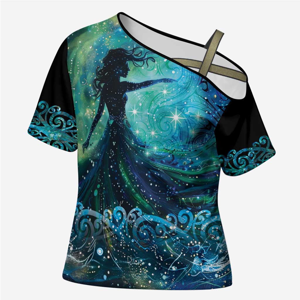 New Zealand Matariki Hiwa-i-te-rangi Cross Shoulder Shirt Titiro ki nga Whetu Wishing Star - Polynesian Pride