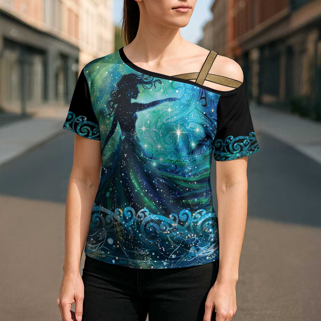 New Zealand Matariki Hiwa-i-te-rangi Cross Shoulder Shirt Titiro ki nga Whetu Wishing Star LT9 - Polynesian Pride