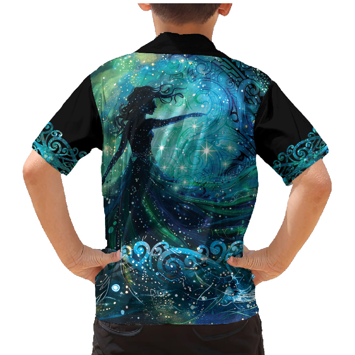 New Zealand Matariki Hiwa-i-te-rangi Family Matching Mermaid Dress and Hawaiian Shirt Titiro ki nga Whetu Wishing Star LT9 - Polynesian Pride
