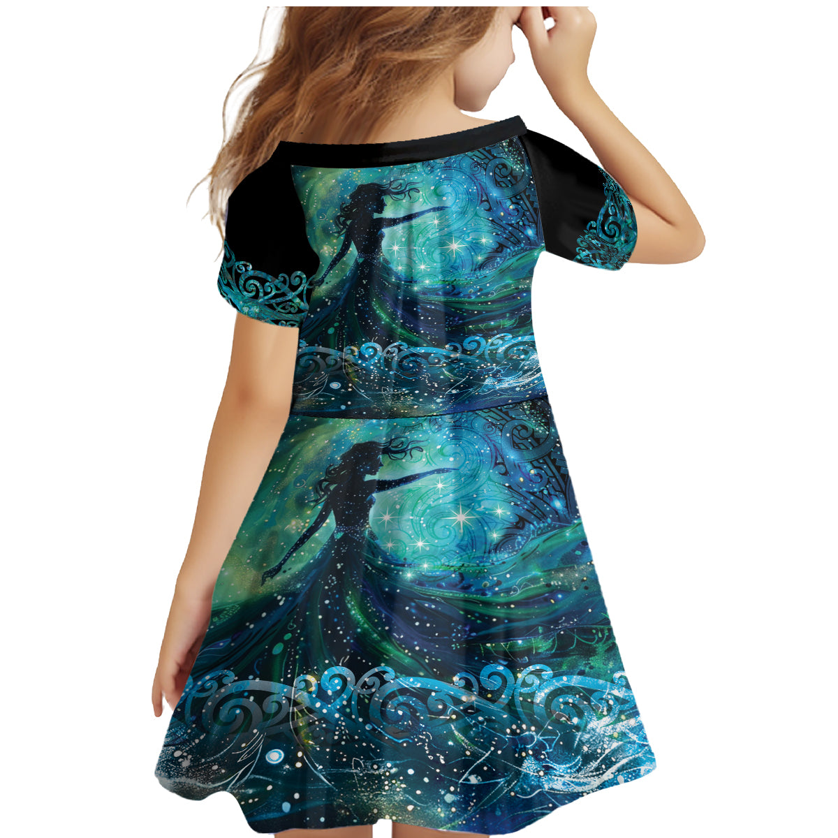 New Zealand Matariki Hiwa-i-te-rangi Family Matching Mermaid Dress and Hawaiian Shirt Titiro ki nga Whetu Wishing Star LT9 - Polynesian Pride