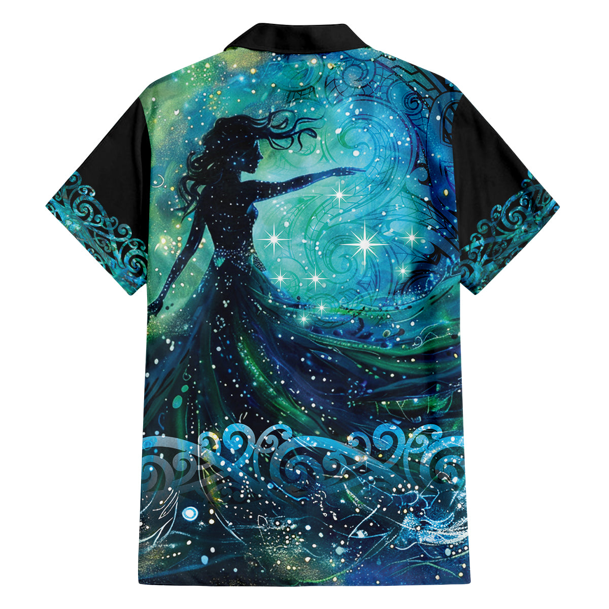 New Zealand Matariki Hiwa-i-te-rangi Family Matching Off Shoulder Maxi Dress and Hawaiian Shirt Titiro ki nga Whetu Wishing Star LT9 - Polynesian Pride