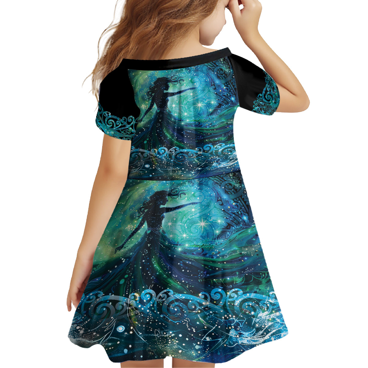 New Zealand Matariki Hiwa-i-te-rangi Family Matching Summer Maxi Dress and Hawaiian Shirt Titiro ki nga Whetu Wishing Star LT9 - Polynesian Pride