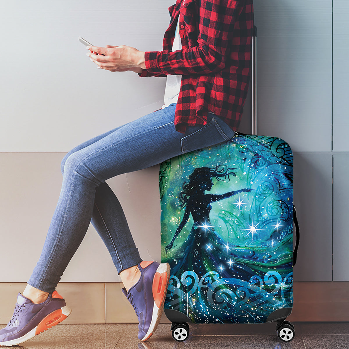 New Zealand Matariki Hiwa-i-te-rangi Luggage Cover Titiro ki nga Whetu Wishing Star LT9 - Polynesian Pride