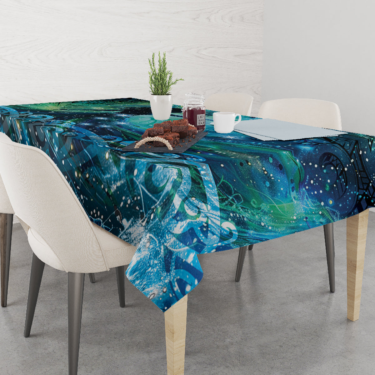 New Zealand Matariki Hiwa-i-te-rangi Tablecloth Titiro ki nga Whetu Wishing Star