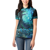New Zealand Matariki Hiwa-i-te-rangi Women Polo Shirt Titiro ki nga Whetu Wishing Star LT9 - Polynesian Pride