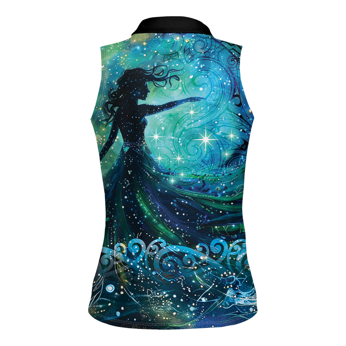New Zealand Matariki Hiwa-i-te-rangi Women Sleeveless Polo Shirt Titiro ki nga Whetu Wishing Star LT9 - Polynesian Pride
