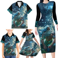 New Zealand Matariki Ururangi Family Matching Long Sleeve Bodycon Dress and Hawaiian Shirt The Murmur Of The Wind LT9 - Polynesian Pride