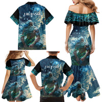 New Zealand Matariki Ururangi Family Matching Mermaid Dress and Hawaiian Shirt The Murmur Of The Wind LT9 - Polynesian Pride