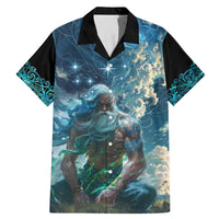 New Zealand Matariki Ururangi Family Matching Mermaid Dress and Hawaiian Shirt The Murmur Of The Wind LT9 Dad's Shirt - Short Sleeve Black - Polynesian Pride