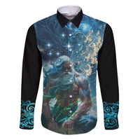 New Zealand Matariki Ururangi Family Matching Short Sleeve Bodycon Dress and Hawaiian Shirt The Murmur Of The Wind LT9 Dad's Shirt - Long Sleeve Black - Polynesian Pride