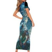 New Zealand Matariki Ururangi Family Matching Short Sleeve Bodycon Dress and Hawaiian Shirt The Murmur Of The Wind LT9 - Polynesian Pride