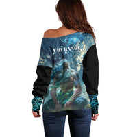 New Zealand Matariki Ururangi Off Shoulder Sweater The Murmur Of The Wind LT9 - Polynesian Pride