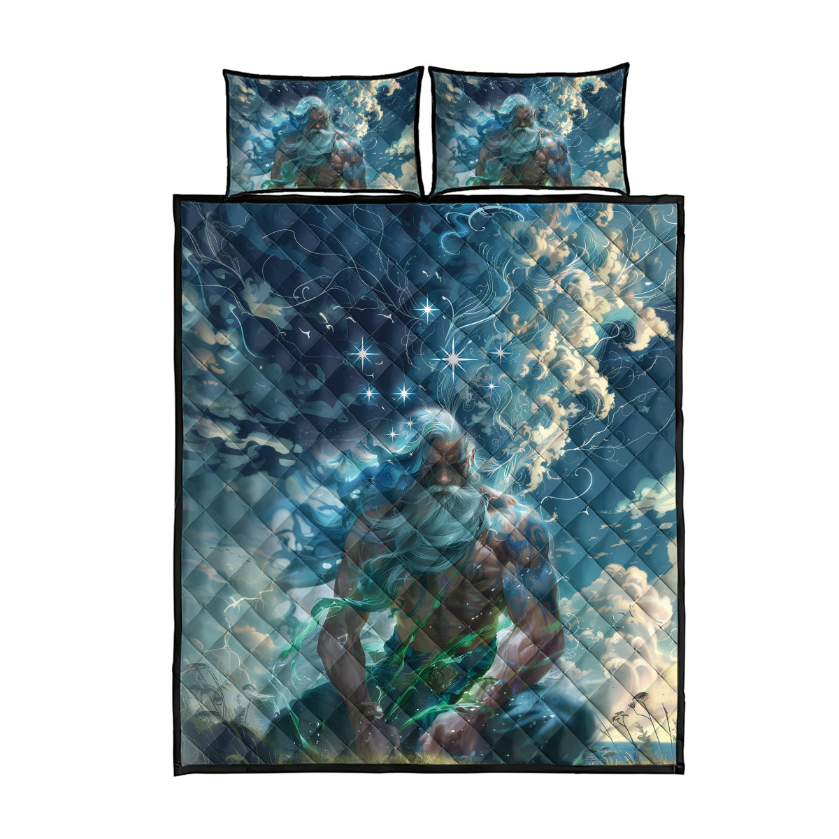 New Zealand Matariki Ururangi Quilt Bed Set The Murmur Of The Wind LT9 - Polynesian Pride