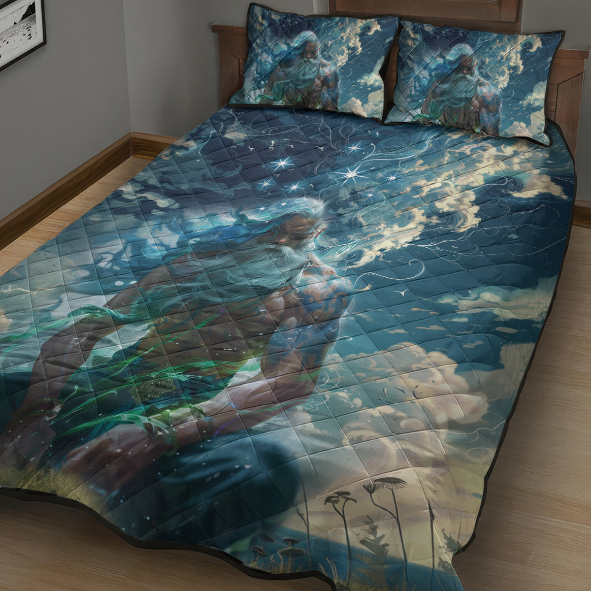 New Zealand Matariki Ururangi Quilt Bed Set The Murmur Of The Wind LT9 - Polynesian Pride