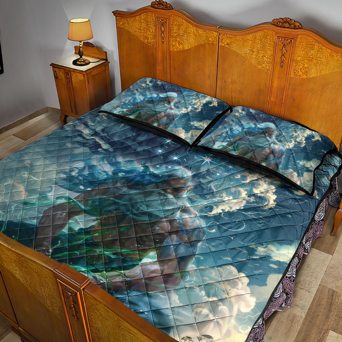 New Zealand Matariki Ururangi Quilt Bed Set The Murmur Of The Wind LT9 - Polynesian Pride