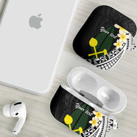 Alo Chiefdom Wallis and Futuna Personalized AirPods Case Frangipani Flowers Polynesian Pattern - Polynesian Pride