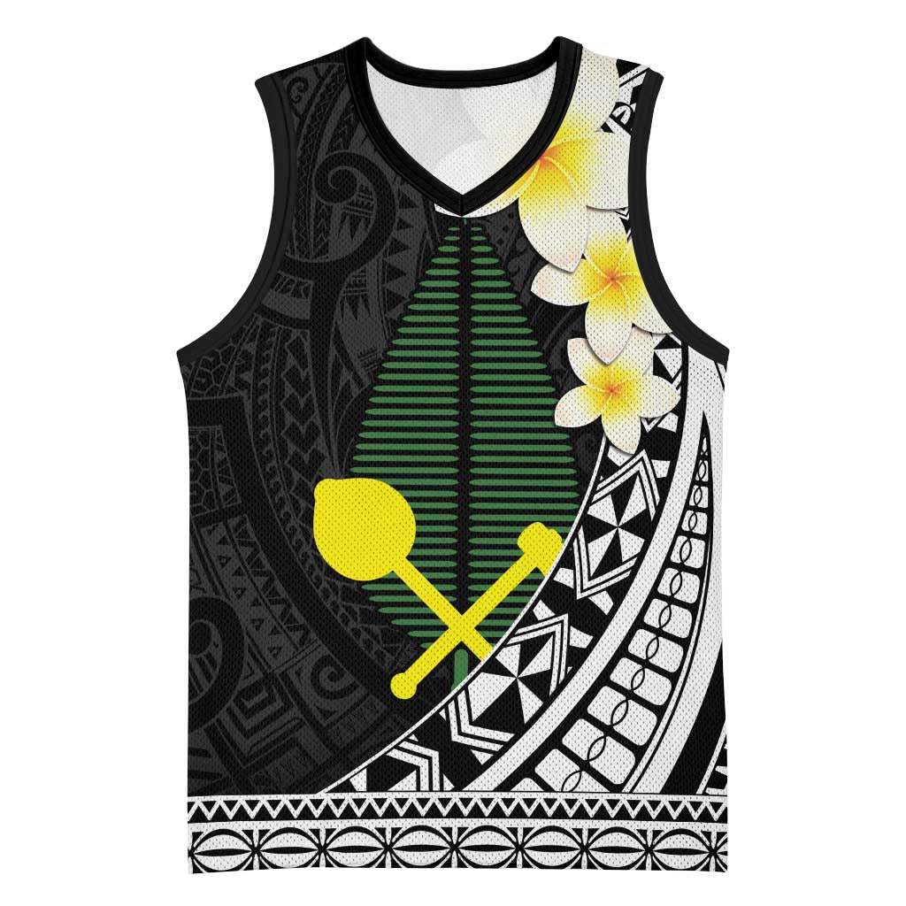 Alo Chiefdom Wallis and Futuna Personalized Basketball Jersey Frangipani Flowers Polynesian Pattern - Polynesian Pride