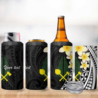 Alo Chiefdom Wallis and Futuna Personalized 4 in 1 Can Cooler Tumbler Frangipani Flowers Polynesian Pattern LT9 - Polynesian Pride