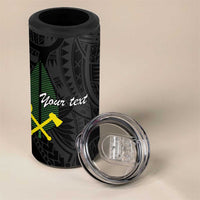 Alo Chiefdom Wallis and Futuna Personalized 4 in 1 Can Cooler Tumbler Frangipani Flowers Polynesian Pattern LT9 - Polynesian Pride