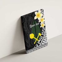 Alo Chiefdom Wallis and Futuna Personalized Canvas Wall Art Frangipani Flowers Polynesian Pattern