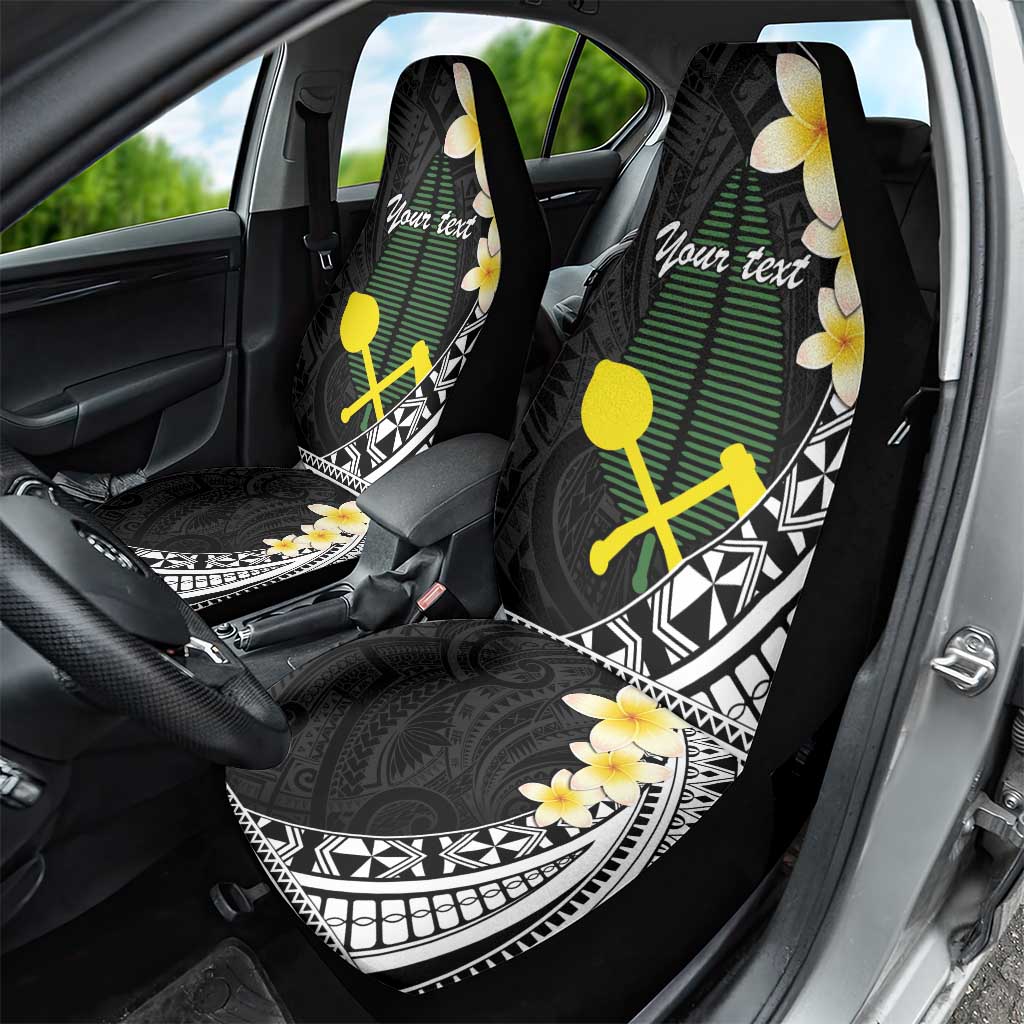 Alo Chiefdom Wallis and Futuna Personalized Car Seat Cover Frangipani Flowers Polynesian Pattern