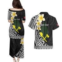Alo Chiefdom Wallis and Futuna Personalized Couples Matching Puletasi and Hawaiian Shirt Frangipani Flowers Polynesian Pattern LT9 - Polynesian Pride