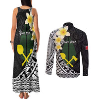 Alo Chiefdom Wallis and Futuna Personalized Couples Matching Tank Maxi Dress and Long Sleeve Button Shirt Frangipani Flowers Polynesian Pattern LT9 - Polynesian Pride