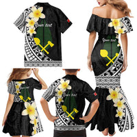 Alo Chiefdom Wallis and Futuna Personalized Family Matching Mermaid Dress and Hawaiian Shirt Frangipani Flowers Polynesian Pattern LT9 - Polynesian Pride