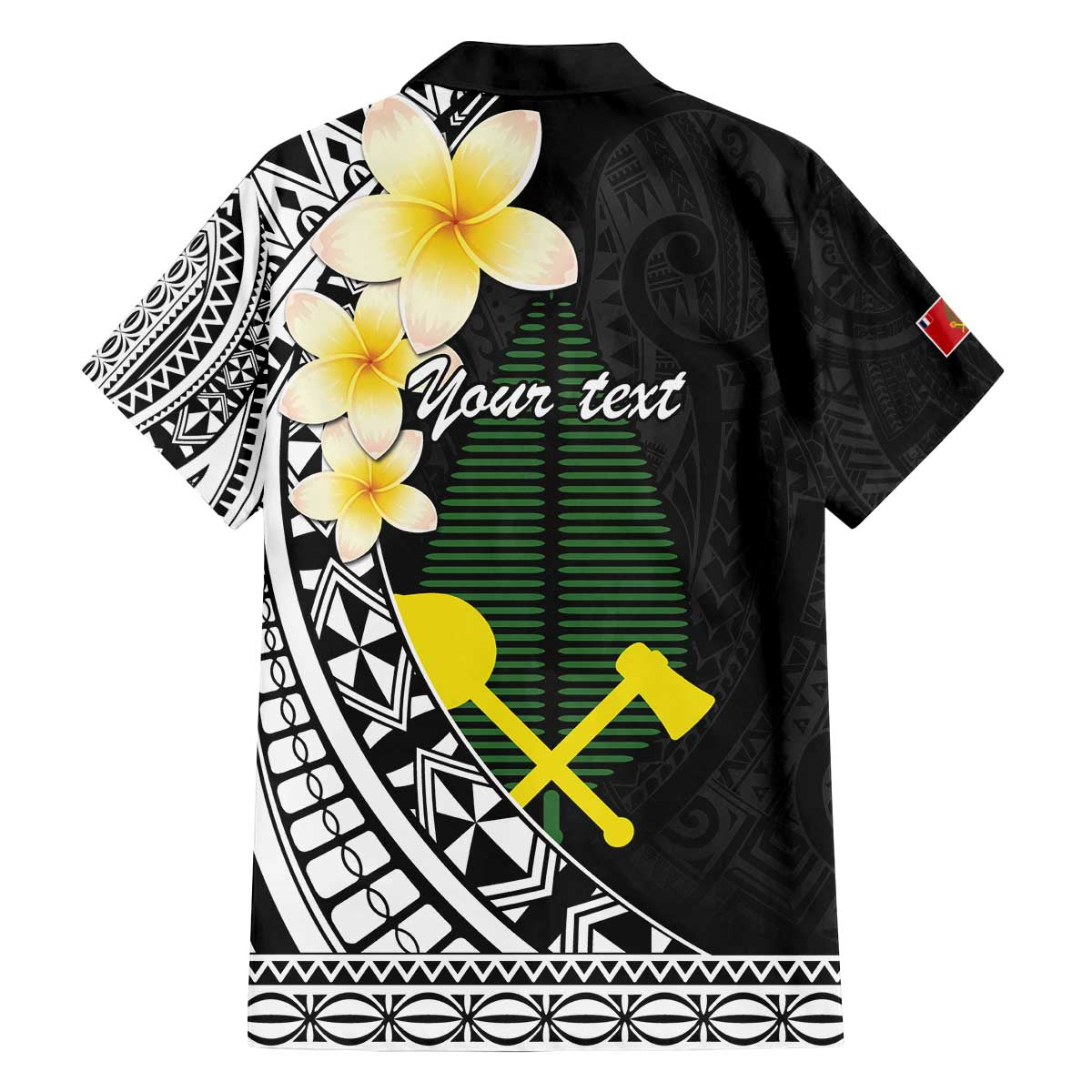 Alo Chiefdom Wallis and Futuna Personalized Family Matching Off The Shoulder Long Sleeve Dress and Hawaiian Shirt Frangipani Flowers Polynesian Pattern