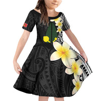 Alo Chiefdom Wallis and Futuna Personalized Family Matching Off Shoulder Short Dress and Hawaiian Shirt Frangipani Flowers Polynesian Pattern