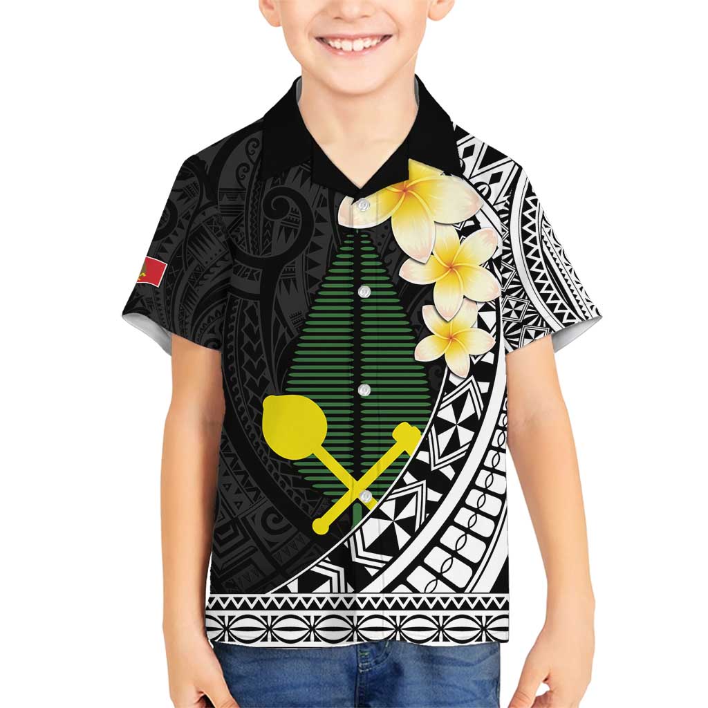 Alo Chiefdom Wallis and Futuna Personalized Family Matching Puletasi and Hawaiian Shirt Frangipani Flowers Polynesian Pattern