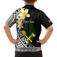 Alo Chiefdom Wallis and Futuna Personalized Family Matching Short Sleeve Bodycon Dress and Hawaiian Shirt Frangipani Flowers Polynesian Pattern LT9 - Polynesian Pride