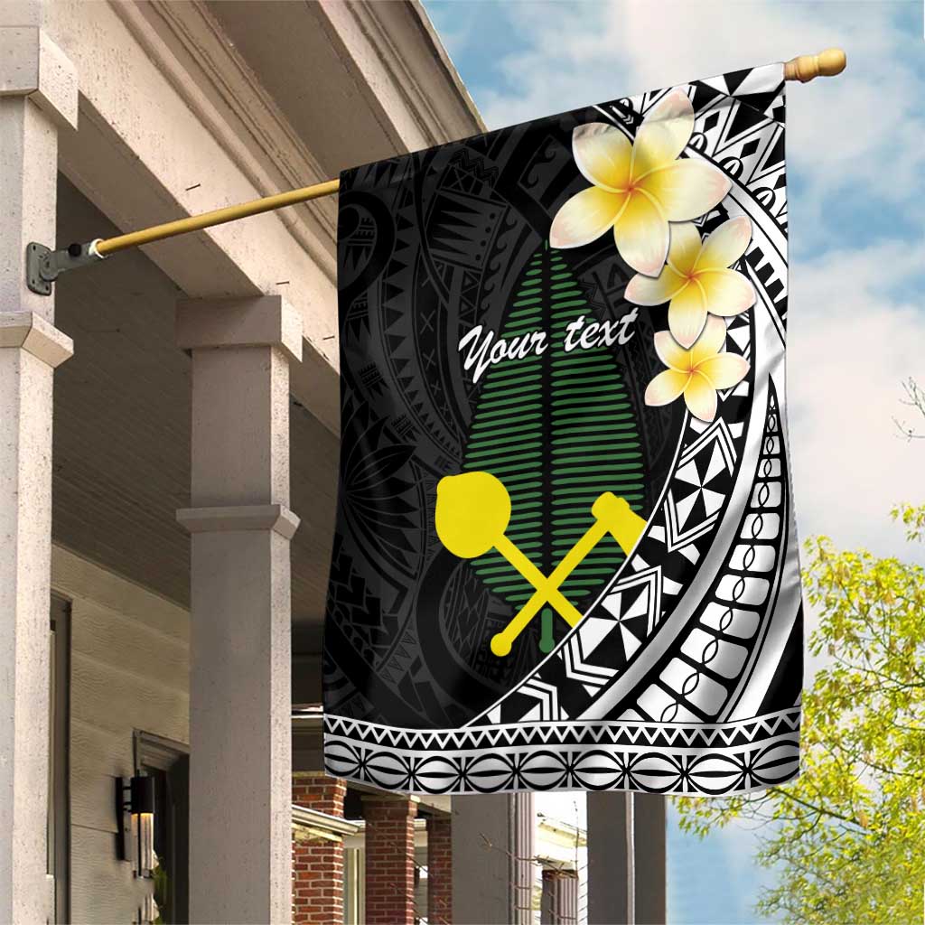 Alo Chiefdom Wallis and Futuna Personalized Garden Flag Frangipani Flowers Polynesian Pattern