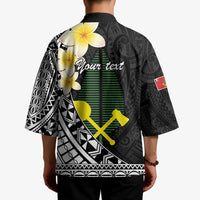 Alo Chiefdom Wallis and Futuna Personalized Kimono Frangipani Flowers Polynesian Pattern - Polynesian Pride