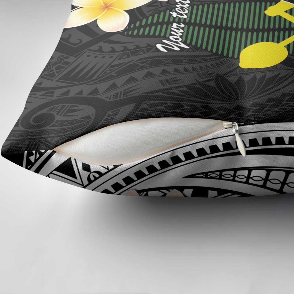Alo Chiefdom Wallis and Futuna Personalized Pillow Cover Frangipani Flowers Polynesian Pattern - Polynesian Pride