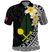 Alo Chiefdom Wallis and Futuna Personalized Polo Shirt Frangipani Flowers Polynesian Pattern