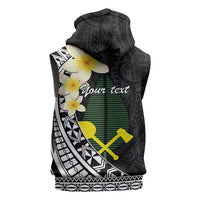 Alo Chiefdom Wallis and Futuna Personalized Sleeveless Zip Hoodie Frangipani Flowers Polynesian Pattern LT9