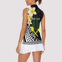 Alo Chiefdom Wallis and Futuna Personalized Women Sleeveless Polo Shirt Frangipani Flowers Polynesian Pattern LT9 - Polynesian Pride