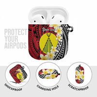 Sigave Chiefdom Wallis and Futuna Personalized AirPods Case Frangipani Flowers Polynesian Pattern - Polynesian Pride