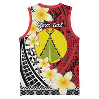 Sigave Chiefdom Wallis and Futuna Personalized Basketball Jersey Frangipani Flowers Polynesian Pattern - Polynesian Pride