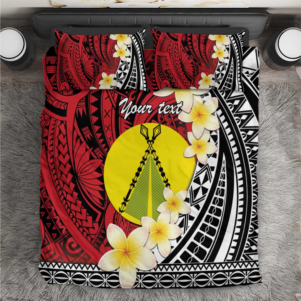 Sigave Chiefdom Wallis and Futuna Personalized Bedding Set Frangipani Flowers Polynesian Pattern