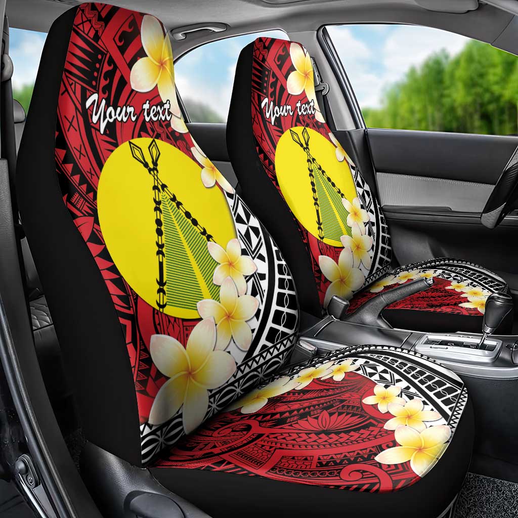 Sigave Chiefdom Wallis and Futuna Personalized Car Seat Cover Frangipani Flowers Polynesian Pattern