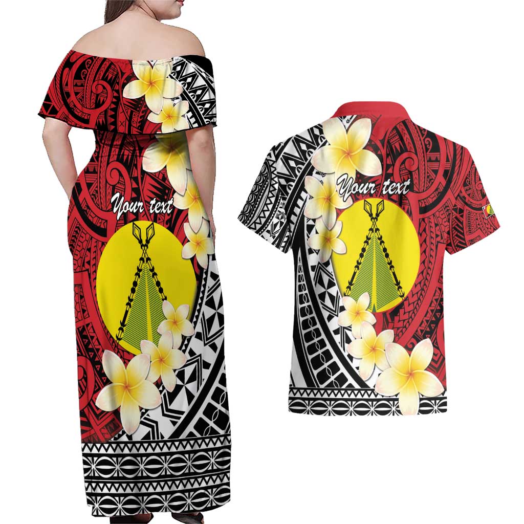 Sigave Chiefdom Wallis and Futuna Personalized Couples Matching Off Shoulder Maxi Dress and Hawaiian Shirt Frangipani Flowers Polynesian Pattern LT9 - Polynesian Pride
