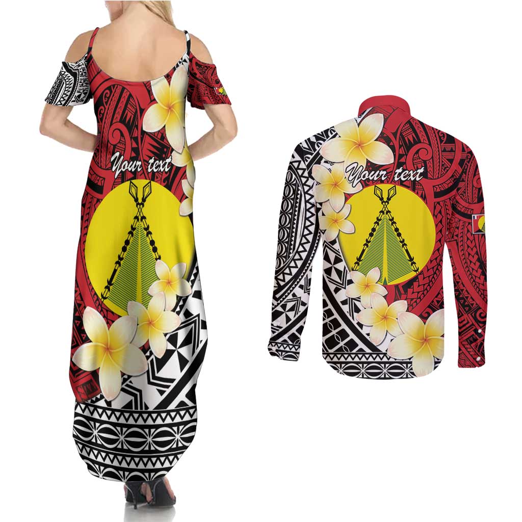 Sigave Chiefdom Wallis and Futuna Personalized Couples Matching Summer Maxi Dress and Long Sleeve Button Shirt Frangipani Flowers Polynesian Pattern LT9 - Polynesian Pride