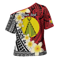 Sigave Chiefdom Wallis and Futuna Personalized Cross Shoulder Shirt Frangipani Flowers Polynesian Pattern - Polynesian Pride